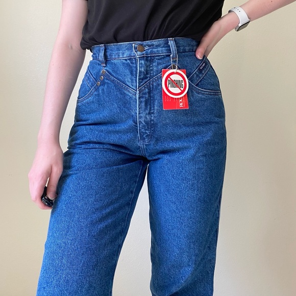 high rise western jeans